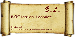 Bölcsics Leander névjegykártya